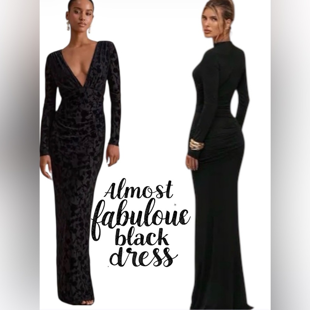✨ SHEIN Black Ruched Bodycon Like Maxi Dress – Never Worn ✨ (XL) 🌹